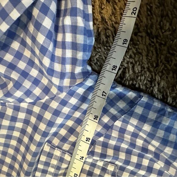 Gap women’s button up‎ blouse xs blue white - Picture 6 of 7